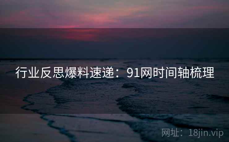 行业反思爆料速递：91网时间轴梳理
